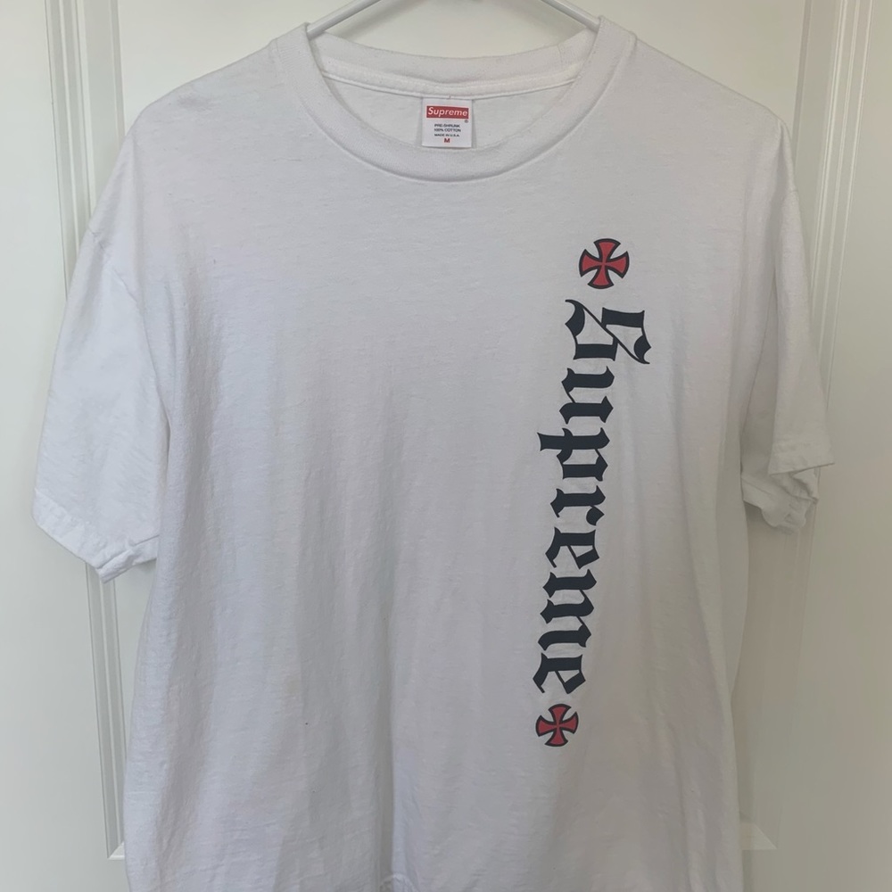 Supreme x Independent Old English Tee White